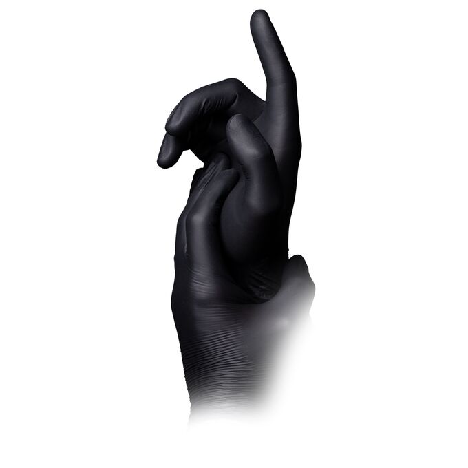 Jednorazowre rękawice nitrylowe Ampri Puracomfort Black 118-038 - 100 sztuk