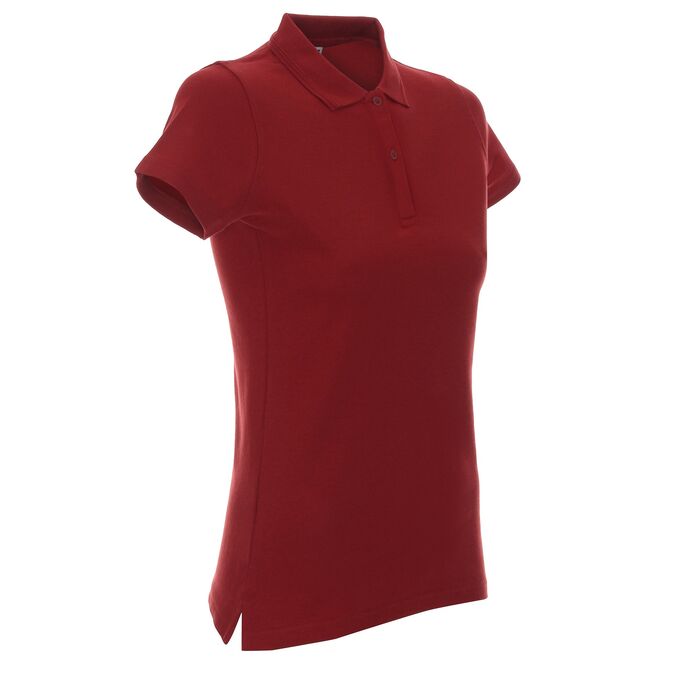 Koszulka damska polo Promostars Ladies' Cotton 42195, ciemnoczerwona