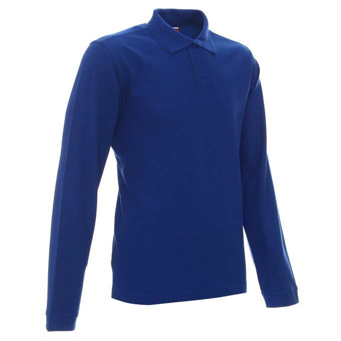 Koszulka polo męska z długim rękawem Promostars Long Cotton 42350, chabrowa