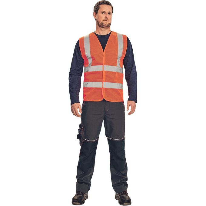 Kamizelka ostrzegawcza Cerva QUOLL Hi-Vis, neonowa pomarańczowa