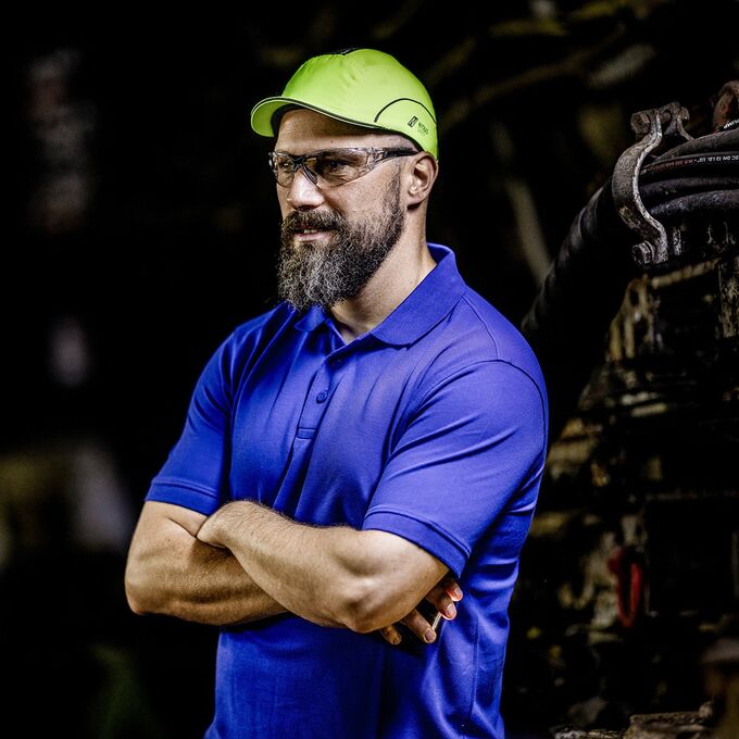 Czapka antyskalpowa Nitras Safety Lite Shield Pro 9551, neonowy żółty