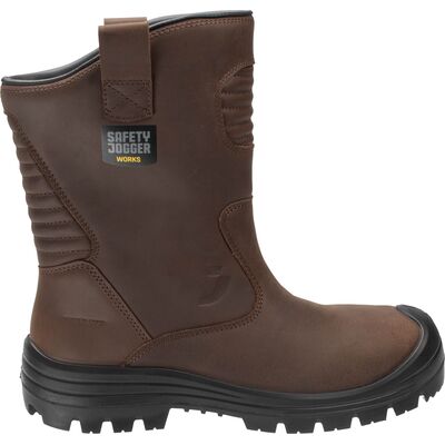 Trzewiki robocze skórzane Safety Jogger Mayon S3S SR SC LG ESD HI CI FO HRO, brązowe